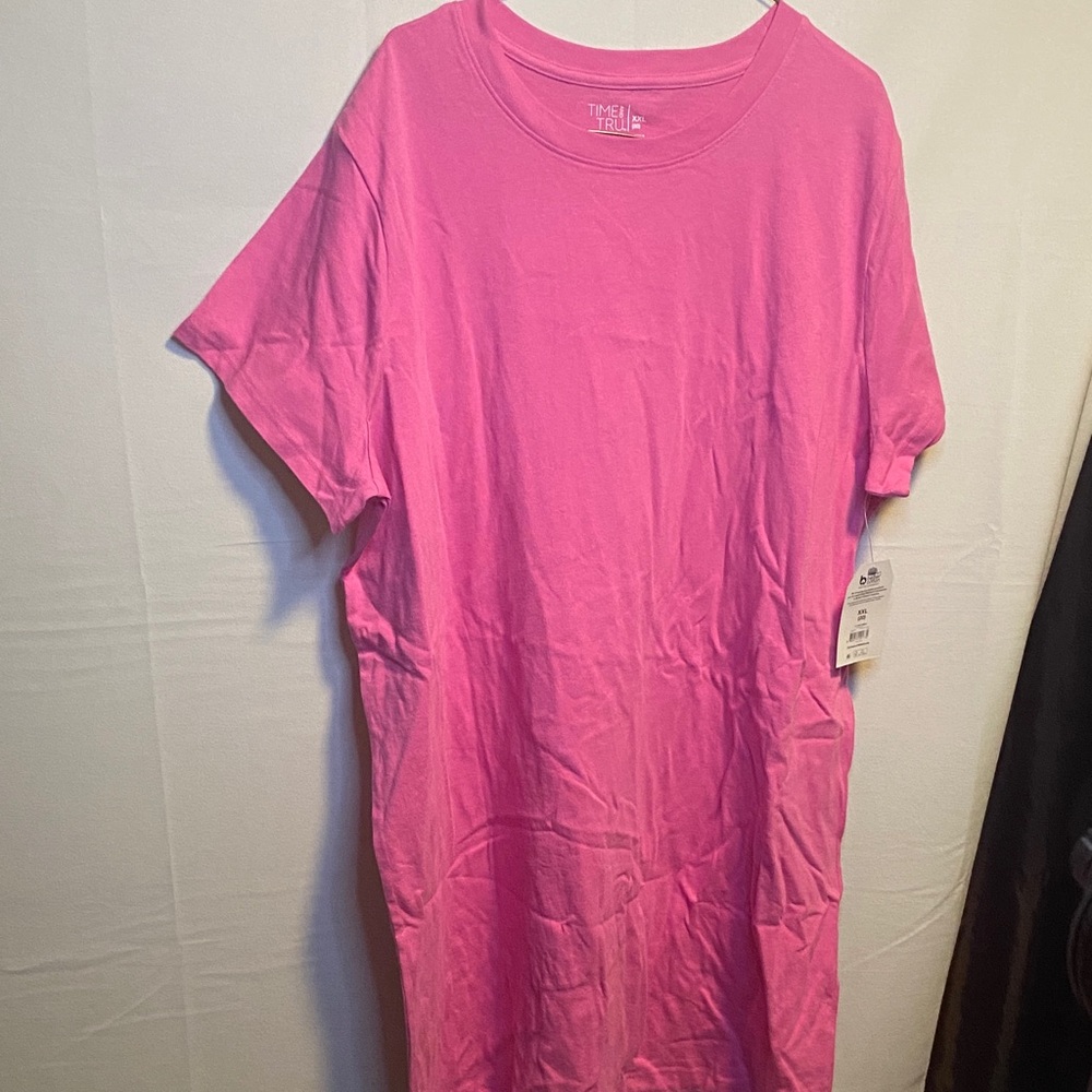 Time and Tru Pink Casual Midi Dress nwt
